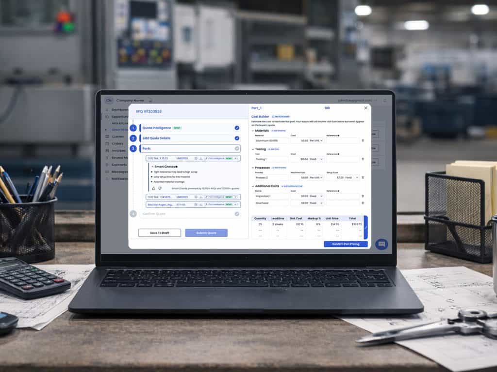 manufacturing quoting data